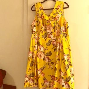 ModCloth Yellow Floral Dress